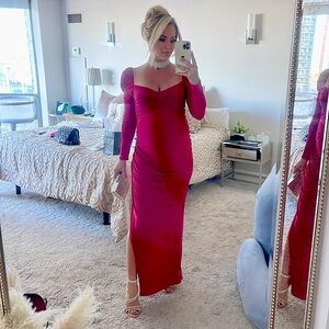 Majorelle Berry red dress